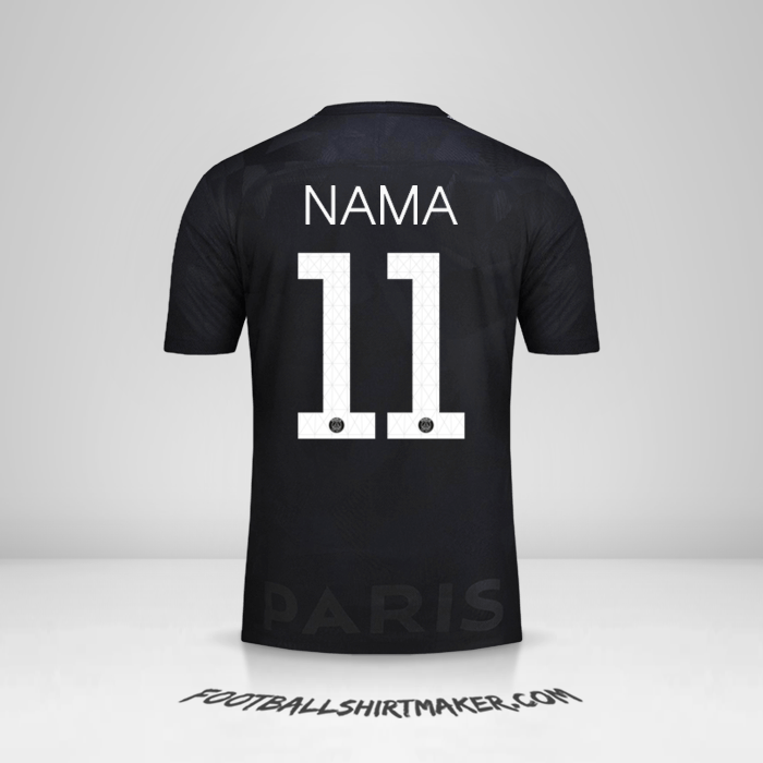 Jersey Paris Saint Germain Cup 2017/18 Ketiga -  nama - 11