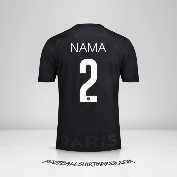 Jersey Paris Saint Germain Cup 2017/18 Ketiga -  nama - 2
