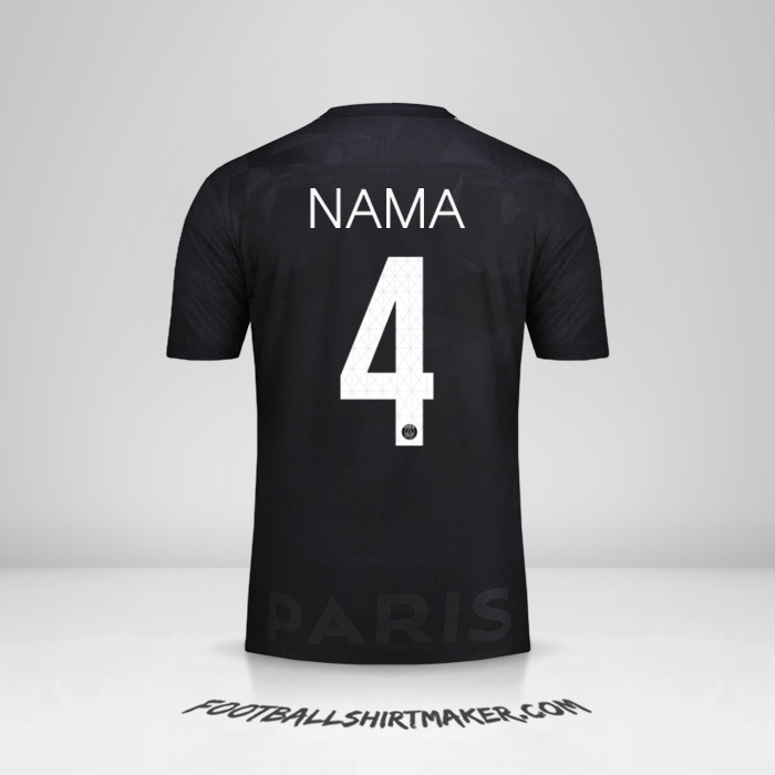 Jersey Paris Saint Germain Cup 2017/18 Ketiga -  nama - 4