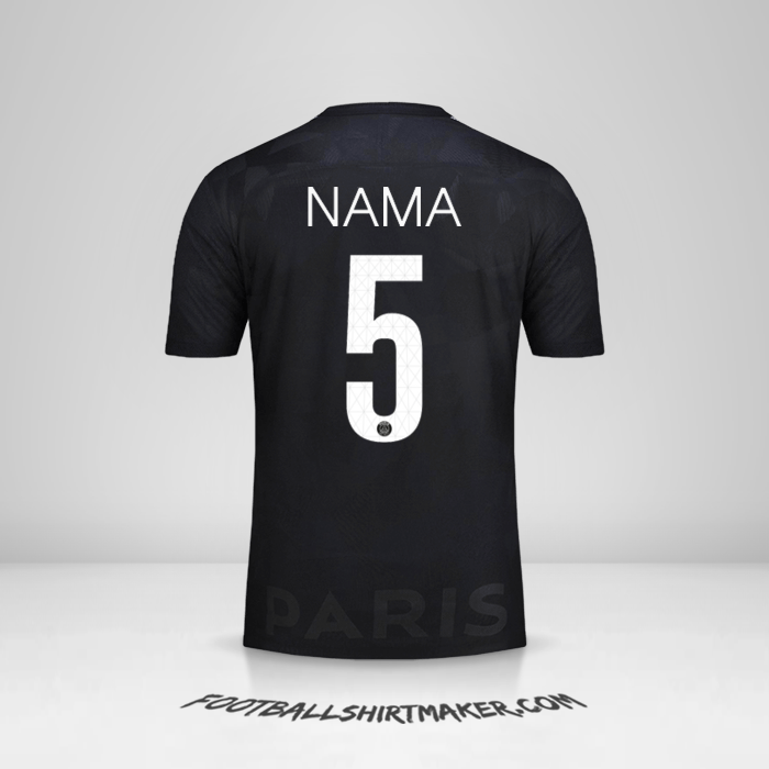 Jersey Paris Saint Germain Cup 2017/18 Ketiga -  nama - 5
