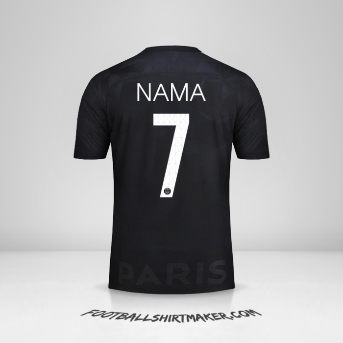 Jersey Paris Saint Germain Cup 2017/18 Ketiga -  nama - 7