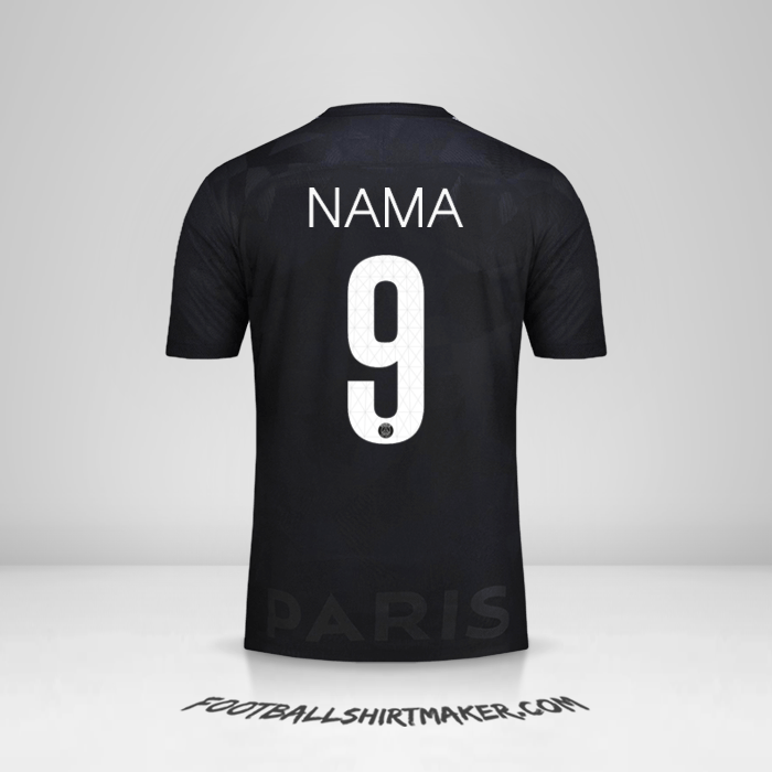 Jersey Paris Saint Germain Cup 2017/18 Ketiga -  nama - 9