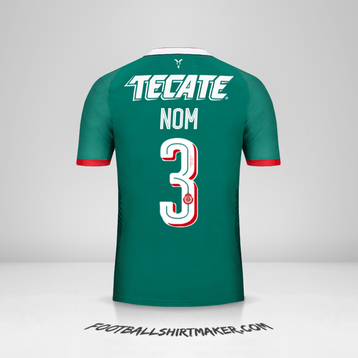 Maillot Guadalajara 2017/18 Troisième -  nom - 3