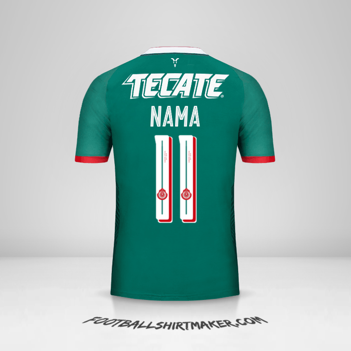 Jersey Guadalajara 2017/18 Ketiga -  nama - 11