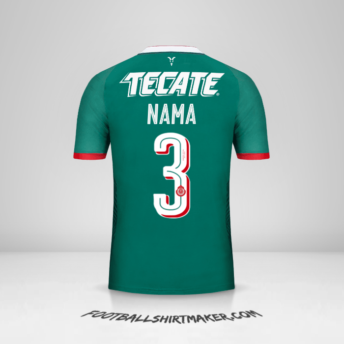 Jersey Guadalajara 2017/18 Ketiga -  nama - 3
