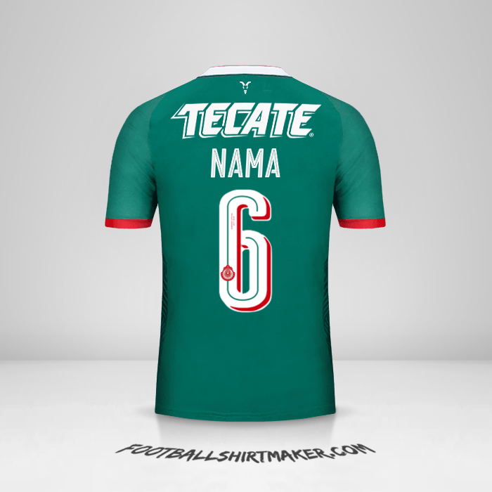 Jersey Guadalajara 2017/18 Ketiga -  nama - 6