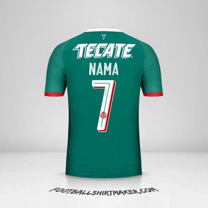Jersey Guadalajara 2017/18 Ketiga -  nama - 7