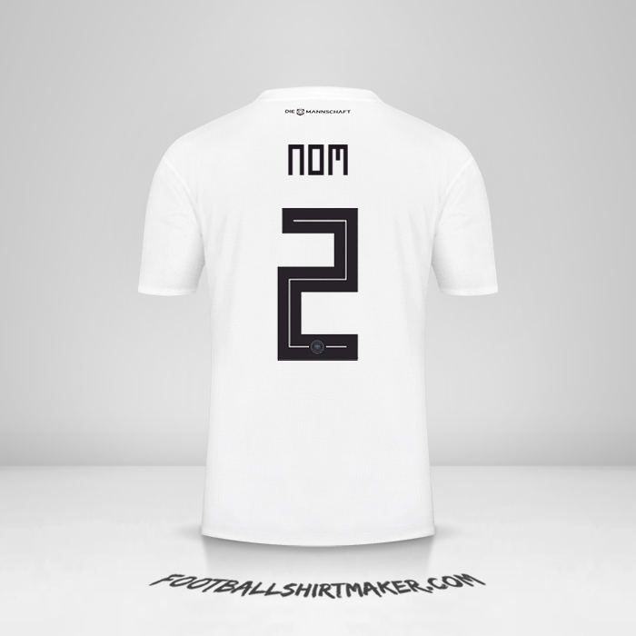 Maillot Allemagne 2018 -  nom - 2