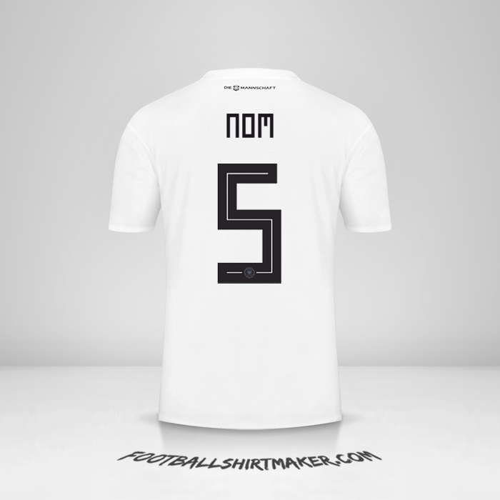 Maillot Allemagne 2018 -  nom - 5