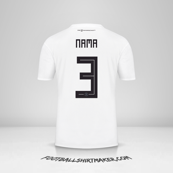 Jersey Jerman 2018 -  nama - 3