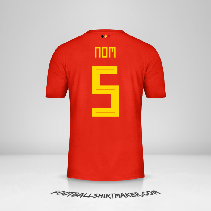 Maillot Belgique 2018 -  nom - 5