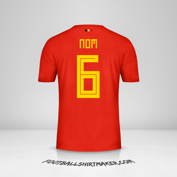 Maillot Belgique 2018 -  nom - 6