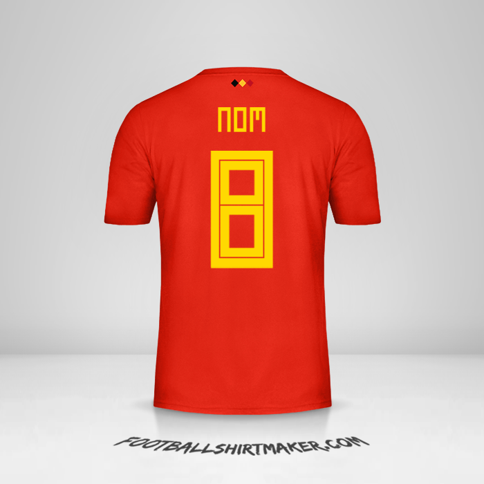 Maillot Belgique 2018 -  nom - 8