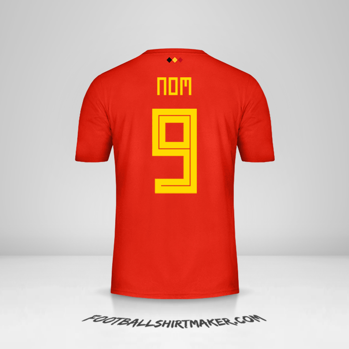 Maillot Belgique 2018 -  nom - 9