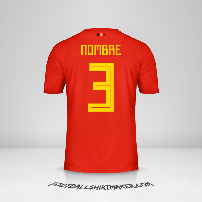 Jersey Belgica 2018 -  nombre - 3