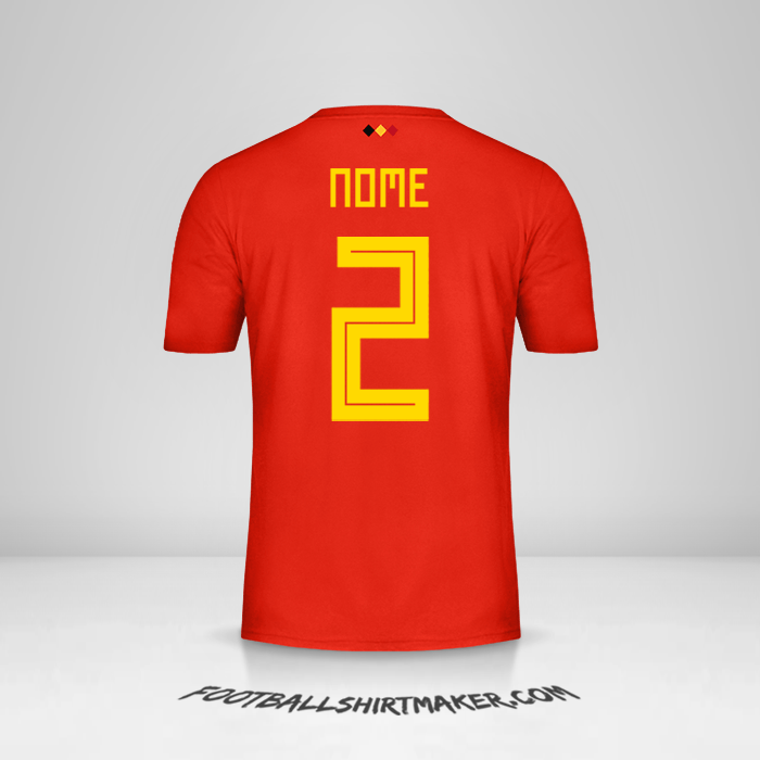 Camisa Bélgica 2018 -  nome - 2