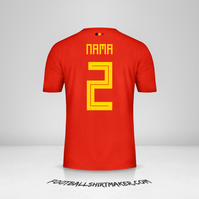 Jersey Belgia 2018 -  nama - 2