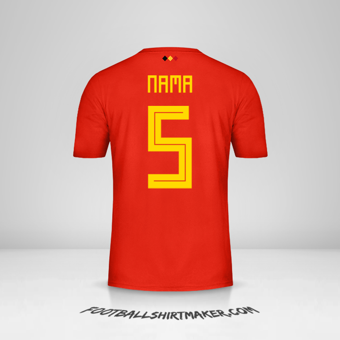 Jersey Belgia 2018 -  nama - 5