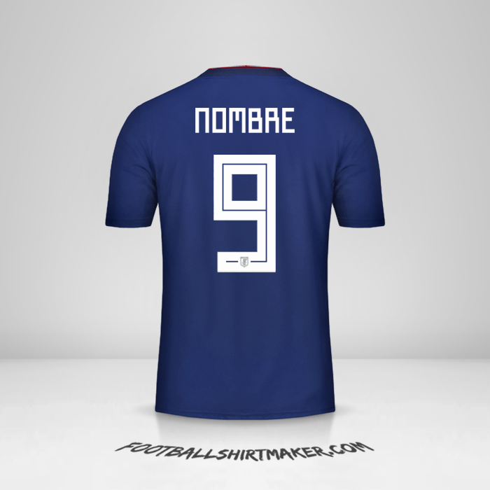 Camiseta Japon 2018 -  nombre - 9