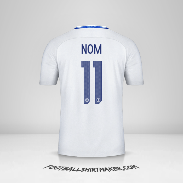 Maillot Chelsea Cup 2017/18 Extérieur -  nom - 11