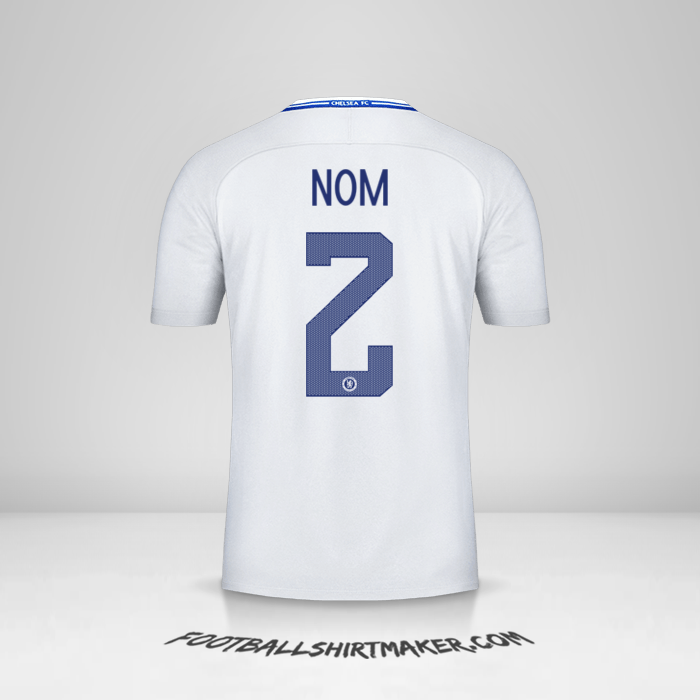 Maillot Chelsea Cup 2017/18 Extérieur -  nom - 2