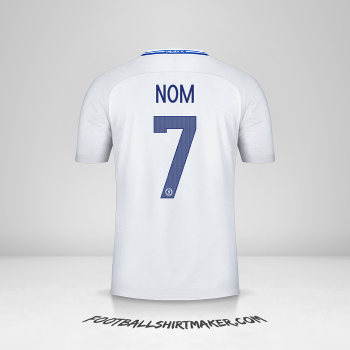 Maillot Chelsea Cup 2017/18 Extérieur -  nom - 7