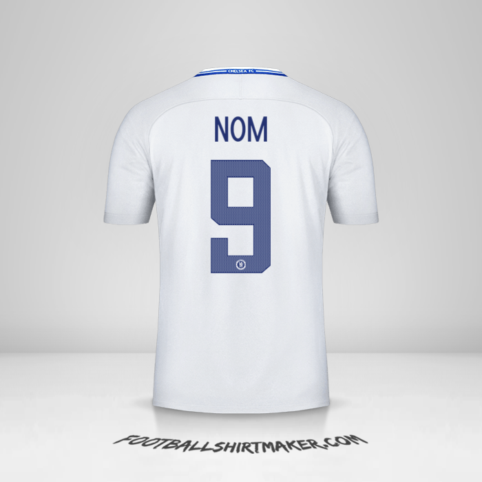 Maillot Chelsea Cup 2017/18 Extérieur -  nom - 9