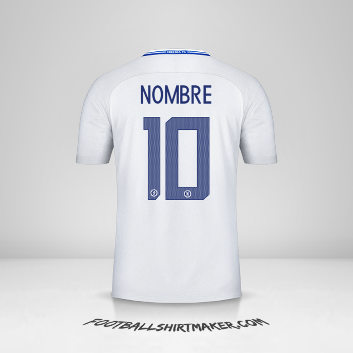 Jersey Chelsea Cup 2017/18 Visita -  nombre - 10
