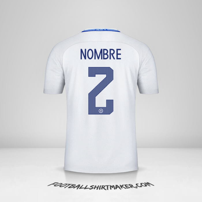 Jersey Chelsea Cup 2017/18 Visita -  nombre - 2