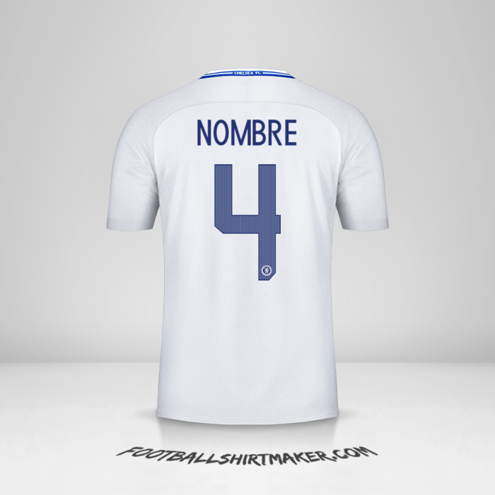 Camiseta Chelsea Cup 2017/18 Visita -  nombre - 4
