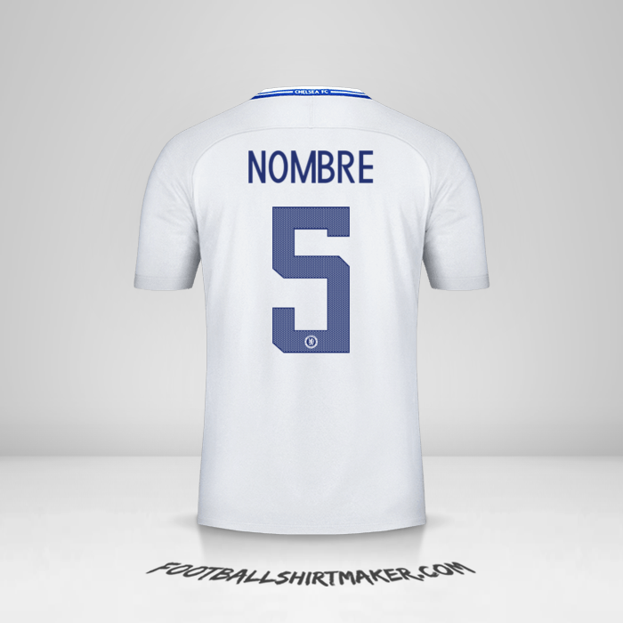 Jersey Chelsea Cup 2017/18 Visita -  nombre - 5