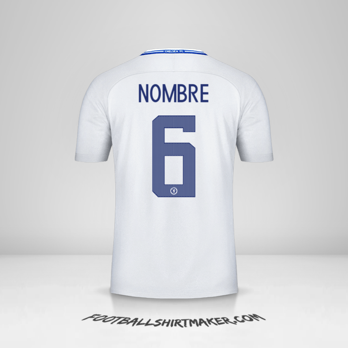 Jersey Chelsea Cup 2017/18 Visita -  nombre - 6