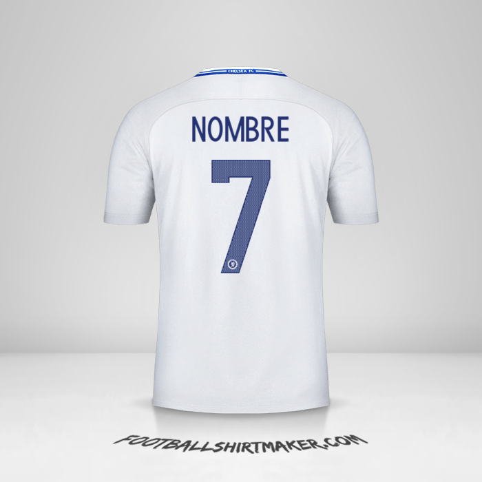 Jersey Chelsea Cup 2017/18 Visita -  nombre - 7