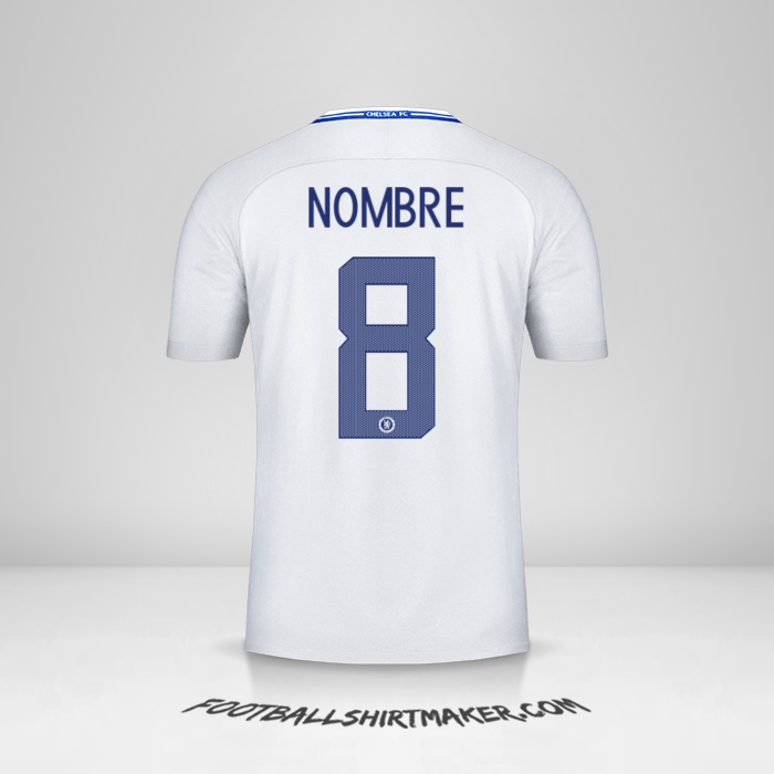 Jersey Chelsea Cup 2017/18 Visita -  nombre - 8