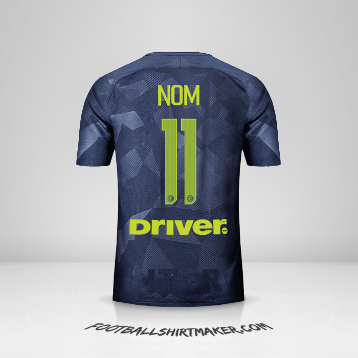 Maillot Inter 2017/18 Troisième -  nom - 11