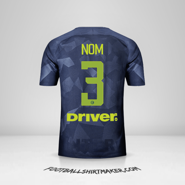 Maillot Inter 2017/18 Troisième -  nom - 3