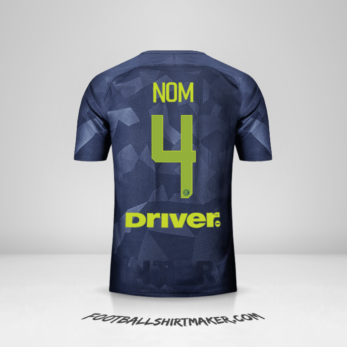 Maillot Inter 2017/18 Troisième -  nom - 4