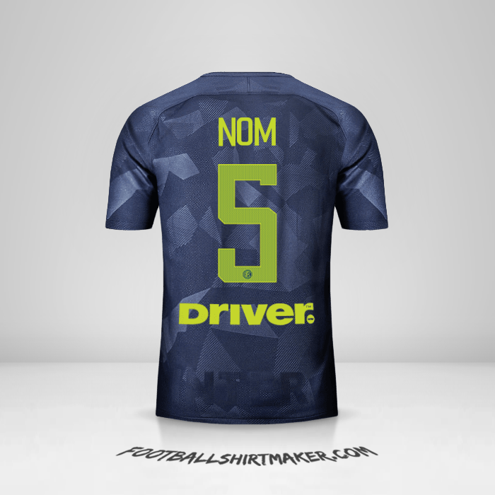 Maillot Inter 2017/18 Troisième -  nom - 5