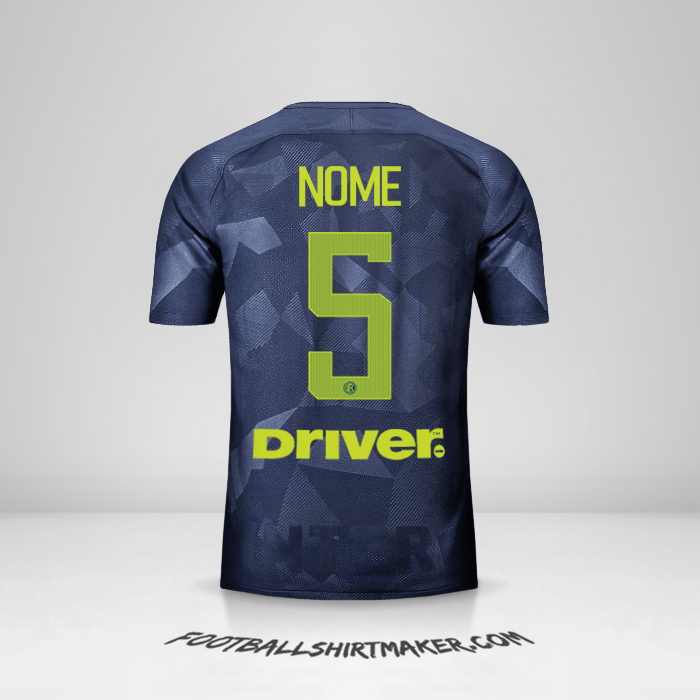 Camisola Inter 2017/18 Terceira -  nome - 5