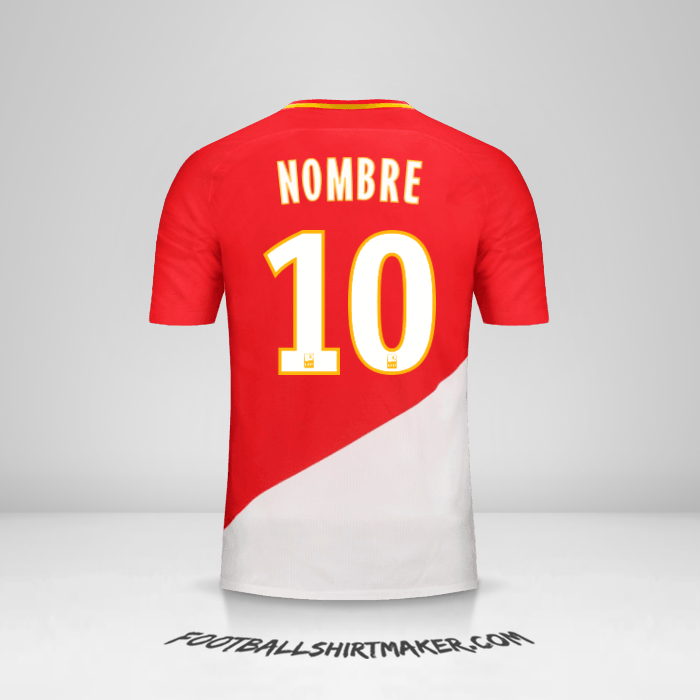 Jersey As Monaco 2017/18 -  nombre - 10