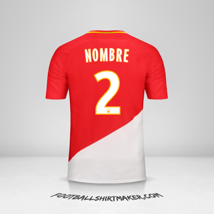 Jersey As Monaco 2017/18 -  nombre - 2