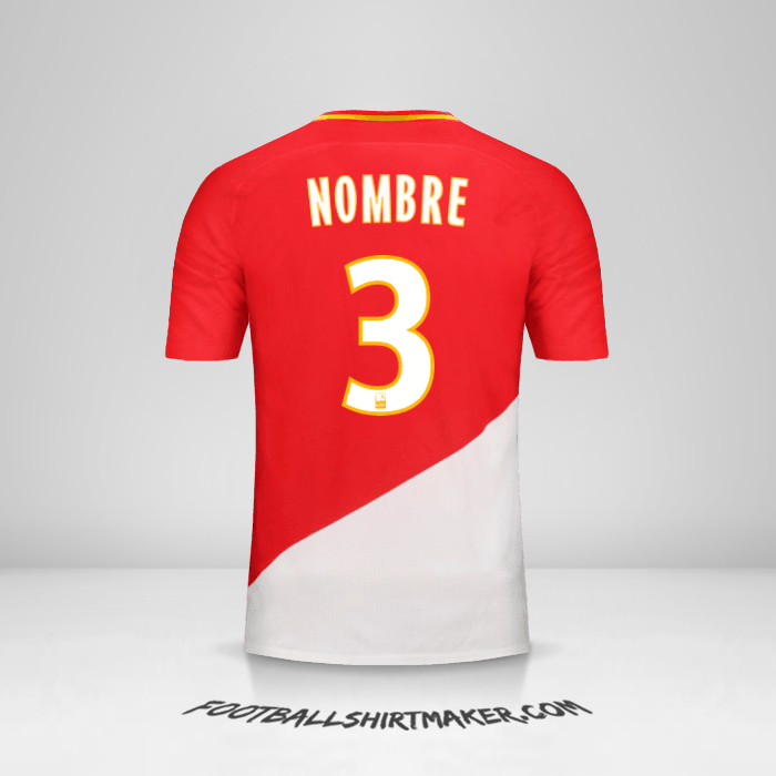 Jersey As Monaco 2017/18 -  nombre - 3