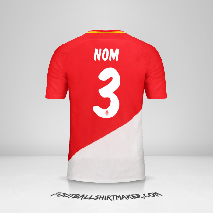 Maillot As Monaco Cup 2017/18 -  nom - 3