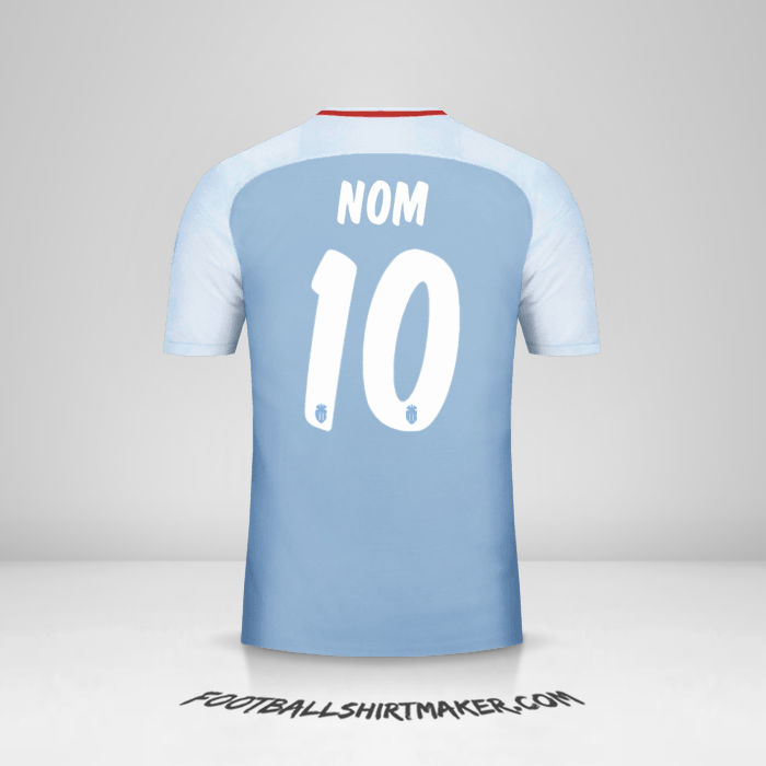 Maillot As Monaco Cup 2017/18 Extérieur -  nom - 10