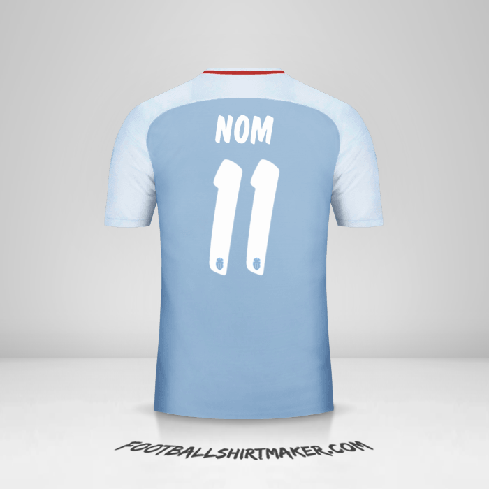 Maillot As Monaco Cup 2017/18 Extérieur -  nom - 11