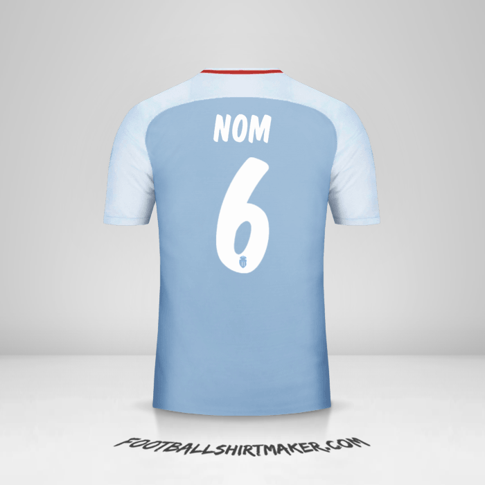 Maillot As Monaco Cup 2017/18 Extérieur -  nom - 6