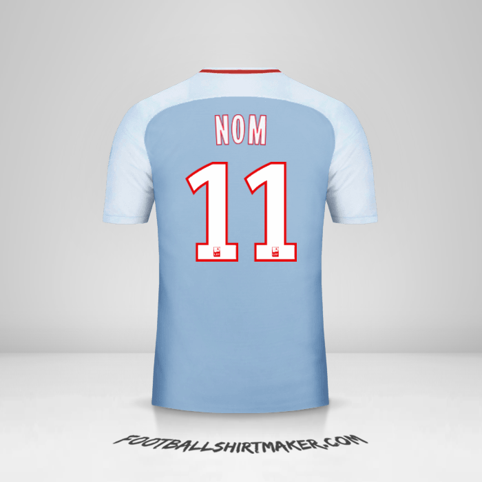 Maillot As Monaco 2017/18 Extérieur -  nom - 11