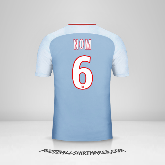 Maillot As Monaco 2017/18 Extérieur -  nom - 6