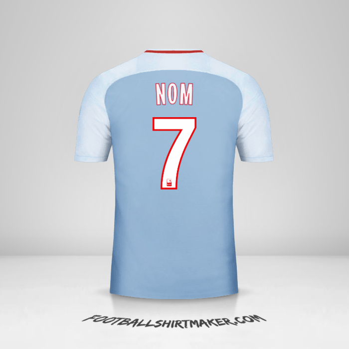 Maillot As Monaco 2017/18 Extérieur -  nom - 7