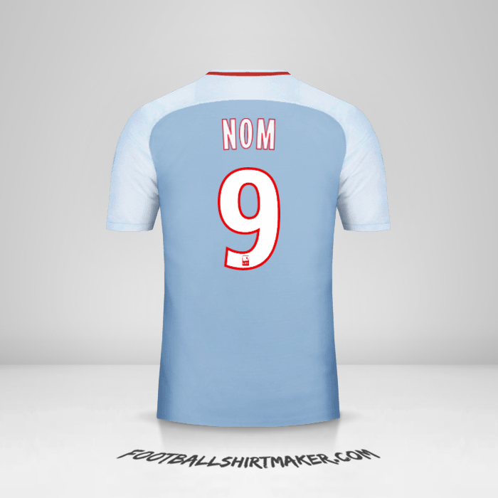 Maillot As Monaco 2017/18 Extérieur -  nom - 9